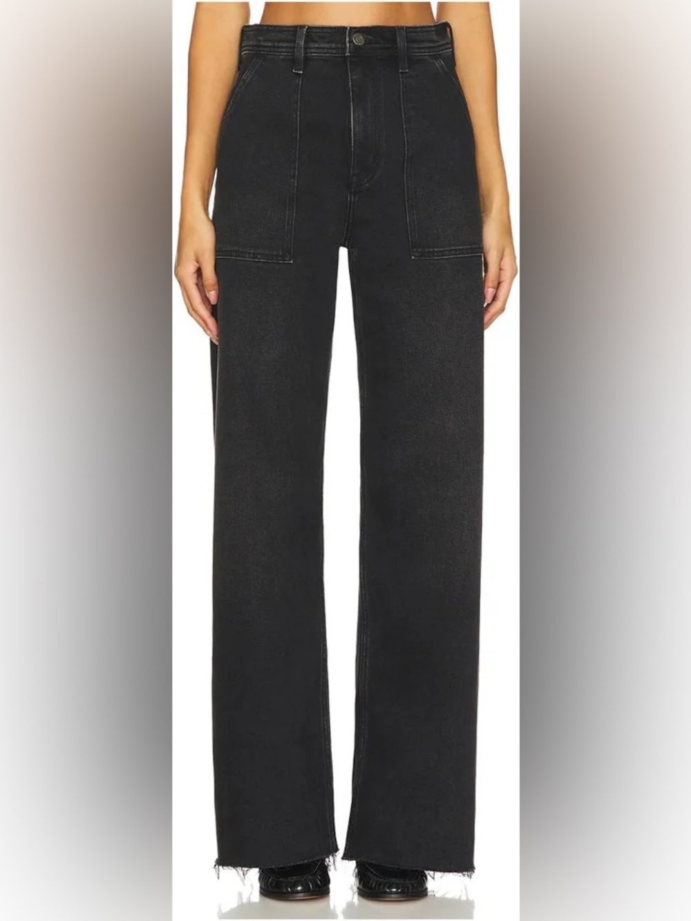 Pistola Penny Utility Wide Leg Jeans | Washed Black | Size 27 never worn